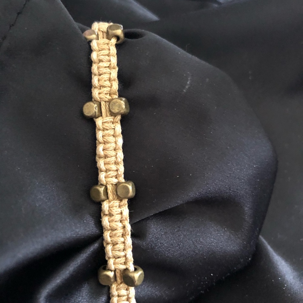 Woven bead bracelet